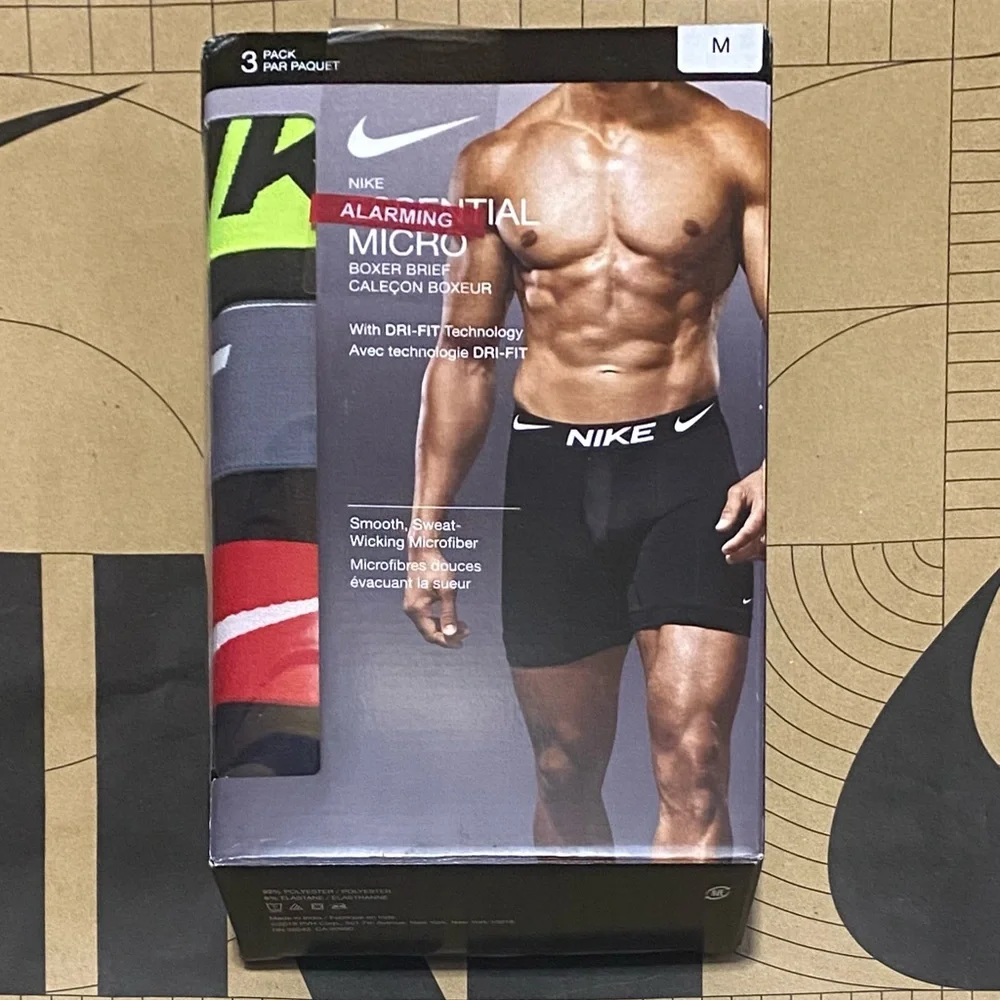 Nike Pro DRI-FIT Men's Performance Boxer Briefs 3 pair pack